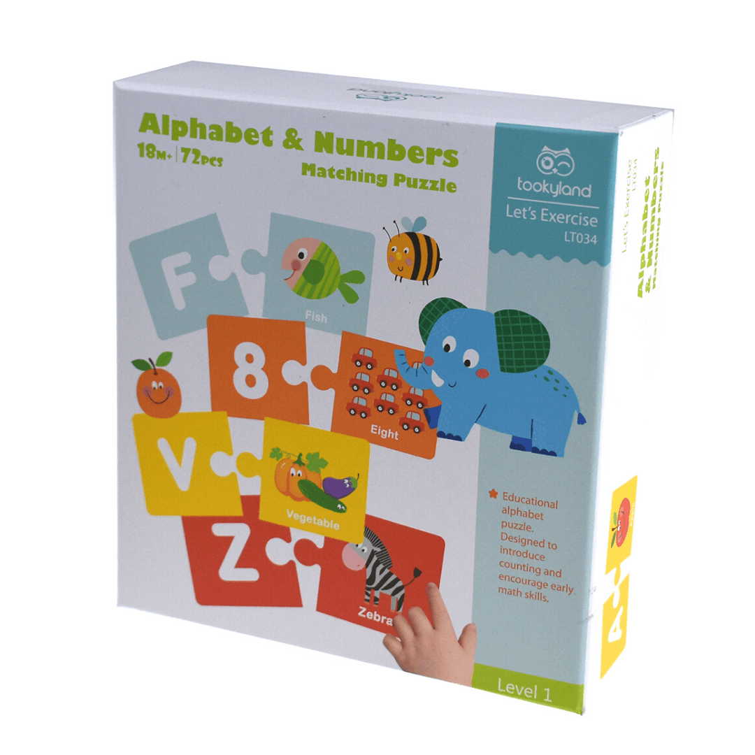 Alphabet & Number Matching Puzzle - 72 pieces