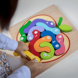123 Wooden Worm Puzzle