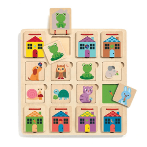 Cabanimo Animal Home Wooden Puzzle