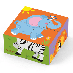 Cube Puzzle - Wild Animals