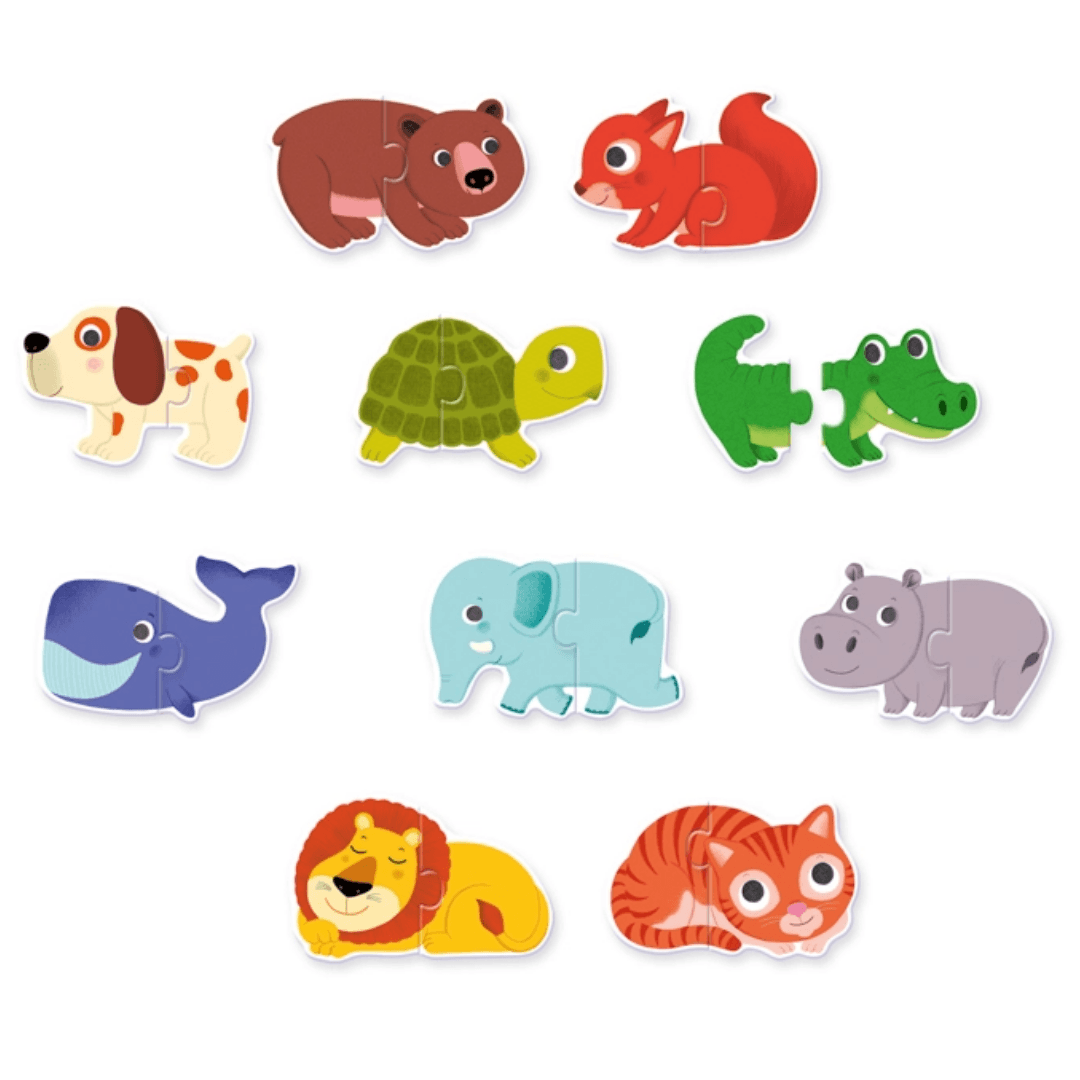 Duo Animal Puzzles - Set of 10 Puzzles