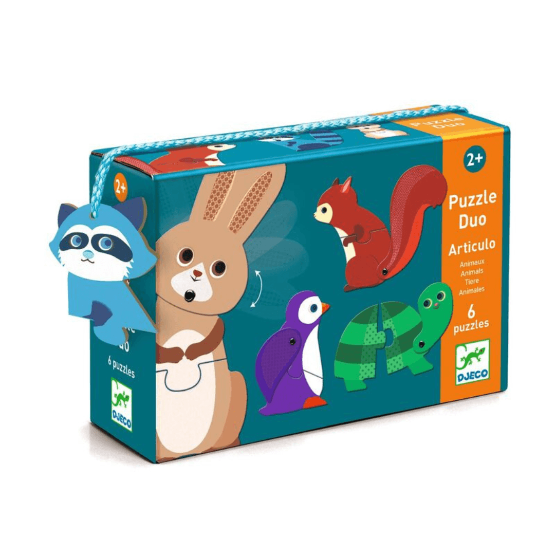 Duo Animal Puzzles with Moving Part - Set of 6