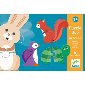 Duo Animal Puzzles with Moving Part - Set of 6
