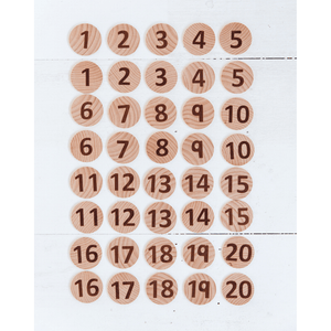 Tactile Wooden Number Set - 40 pieces