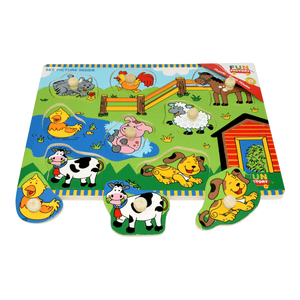 Colourful Farm Puzzle with Knobs