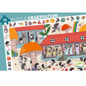 Hedgehog School Observation Puzzle - 35 pieces