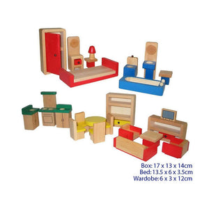 Fun Factory - Wooden Dolls House Furniture Set - 26 pce! - CleverStuff