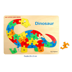 Raised Wooden Dinosaur Alphabet Puzzle