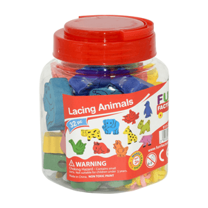 Colourful Lacing Animals in a Jar