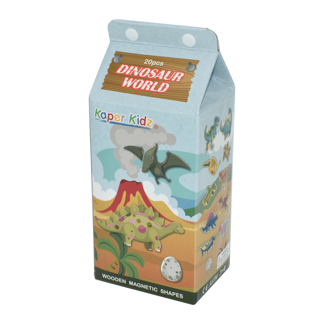 Magnetic Dinosaurs in a Milk Carton