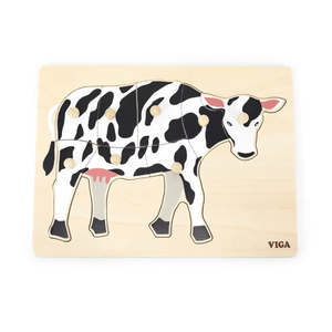 Montessori Wooden Puzzle - Cow