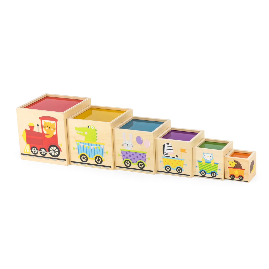 Nesting & Stacking Cubes with Rainbow Panel