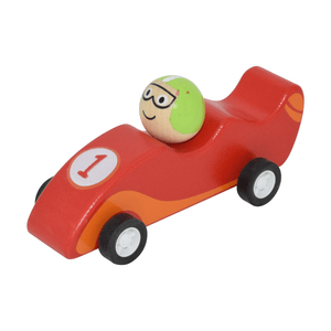 Pull Back Colourful Wooden Racing Car