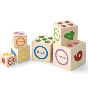 Set of 6 Wooden Nesting and Stacking Cubes
