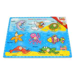Colourful Sealife Puzzle with Knobs