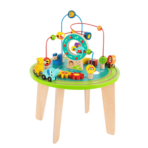 Wooden Activity Table with Train