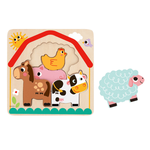 Wooden Layered Farm Animal Puzzle