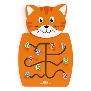 Wooden Cat Wall Activity Toy