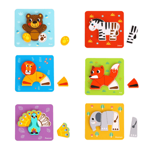 Set of 6 Animal Puzzles