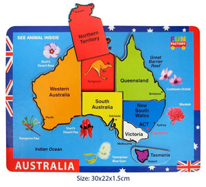 Raised Colourful Map of Australia Puzzle