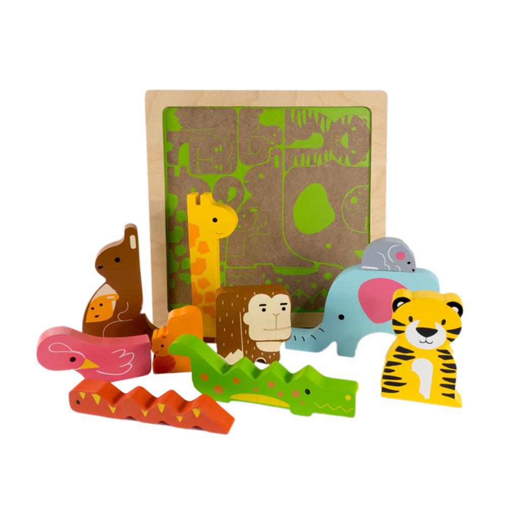 Kiddie Connect - Wild in the Jungle Chunky Puzzle - CleverStuff