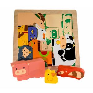 Kiddie Connect - On the Farm Chunky Puzzle - CleverStuff