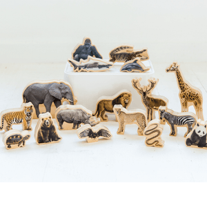 Wooden Wild Animal Play Figurines